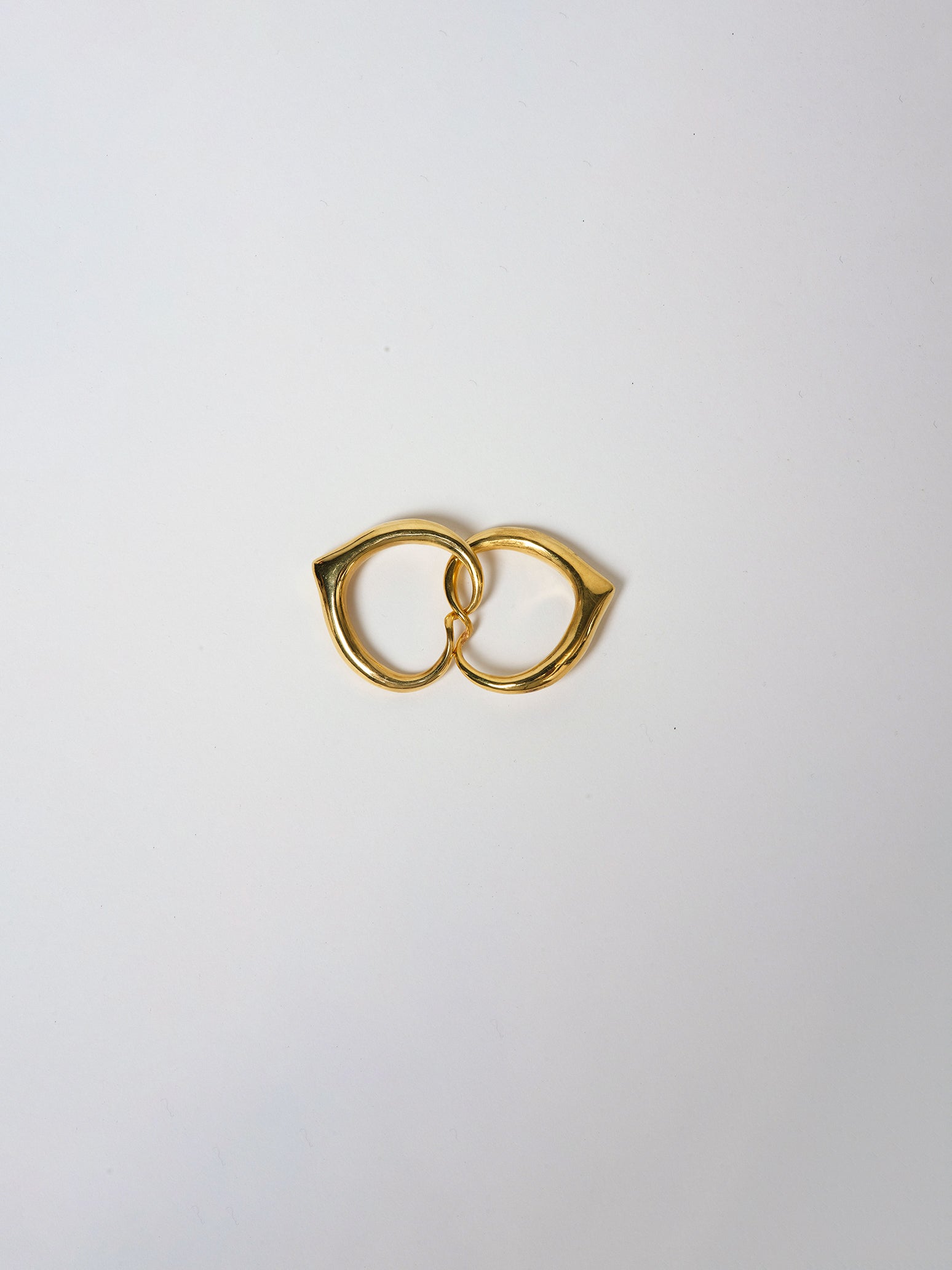Two Hearts Connected Ring