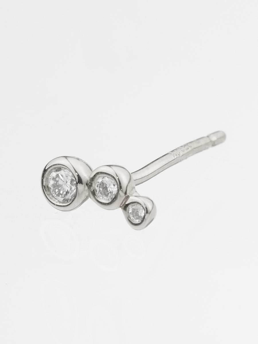 Beautitude Triple Bezel-Set Diamond Earring（片耳）