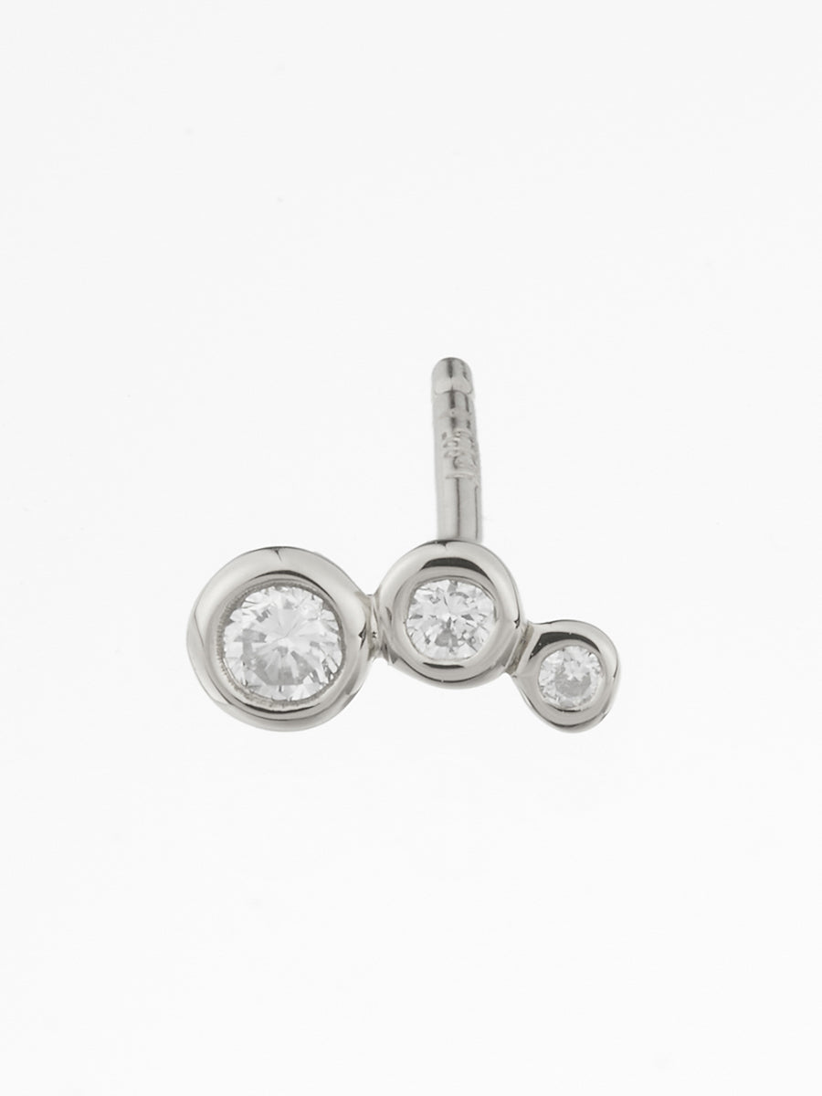 Beautitude Triple Bezel-Set Diamond Earring（片耳）