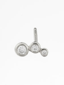 Beautitude Triple Bezel-Set Diamond Earring（片耳）