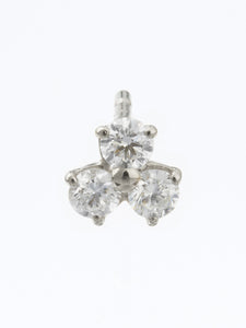 Beautitude Triangular Trio Diamond Earring(片耳）