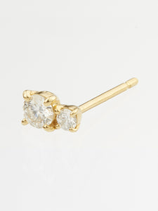 Beautitude Dual Round Diamond Earring(片耳）