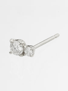 Beautitude Dual Round Diamond Earring(片耳）