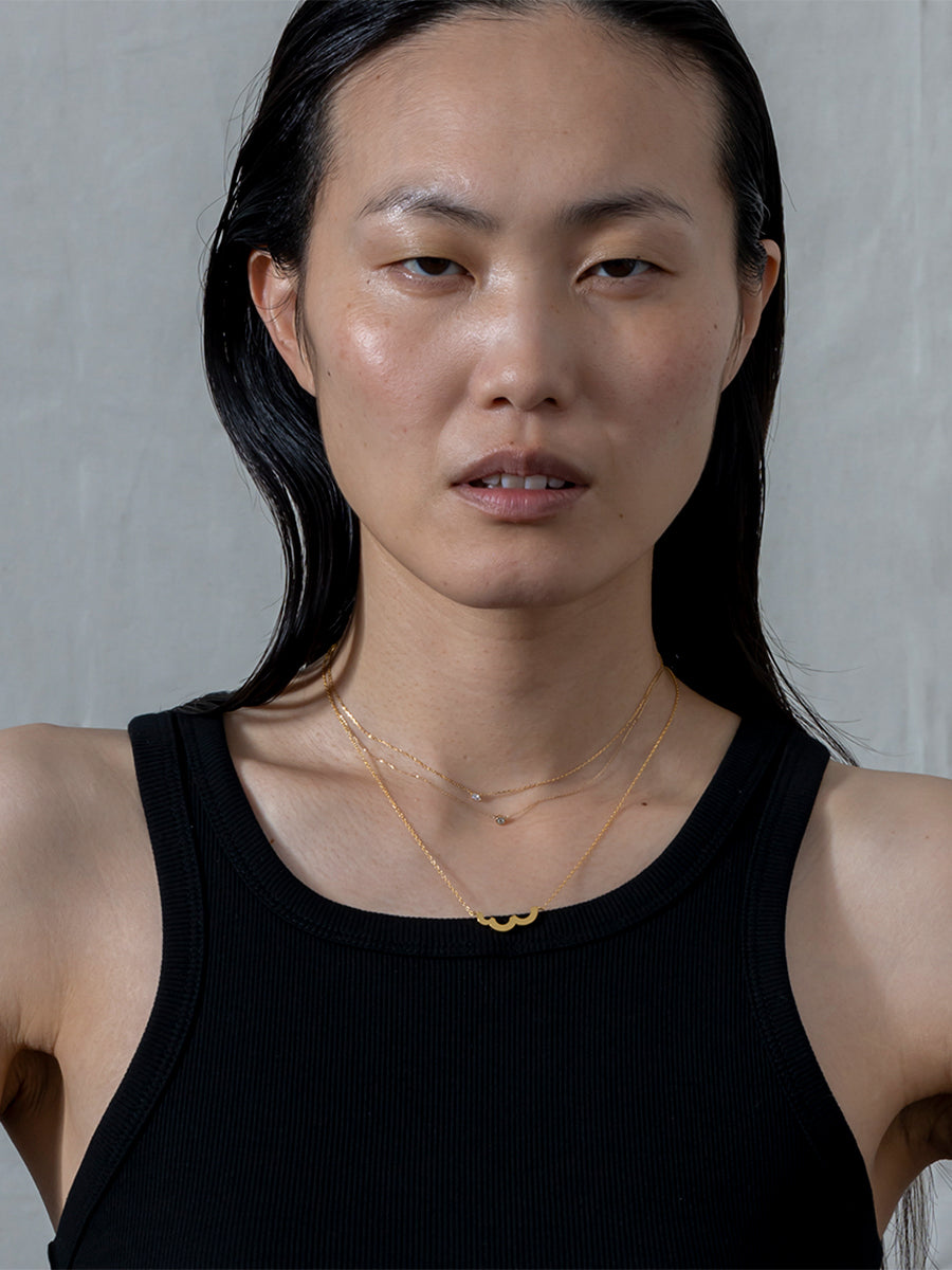 Beautitude 10K Petite Marquise Diamond Necklace　