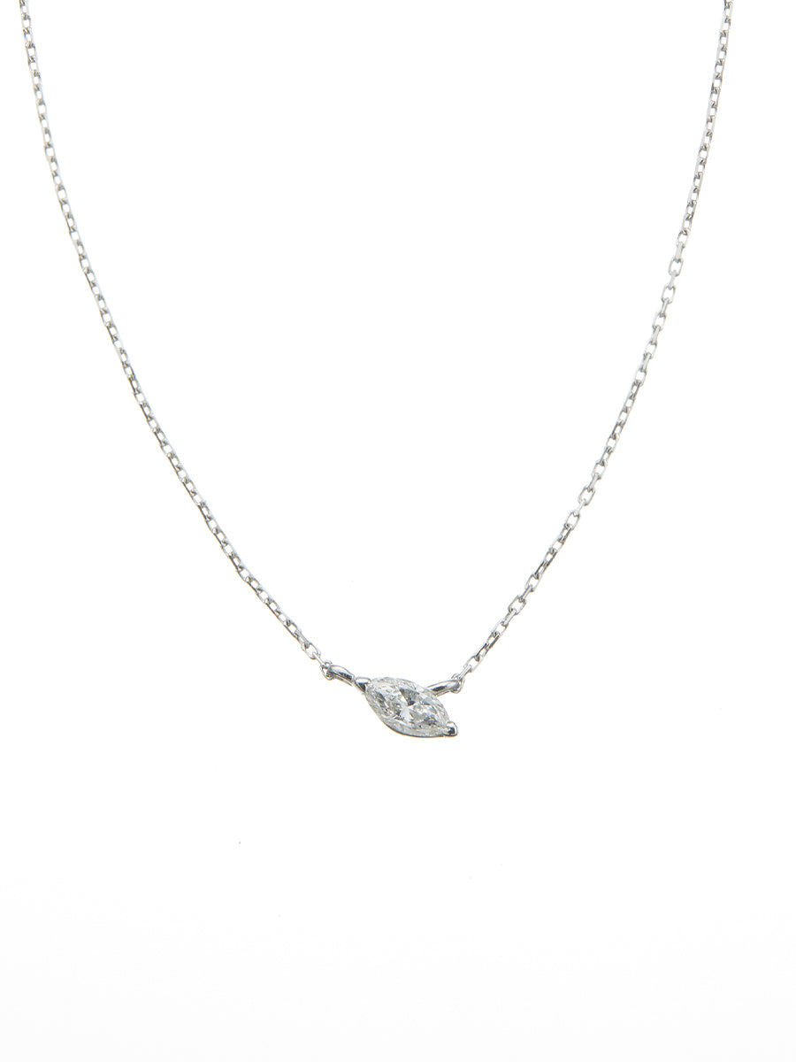 Beautitude 10K Petite Marquise Diamond Necklace　