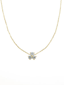 Beautitude 10K Trio Round Diamond Necklace