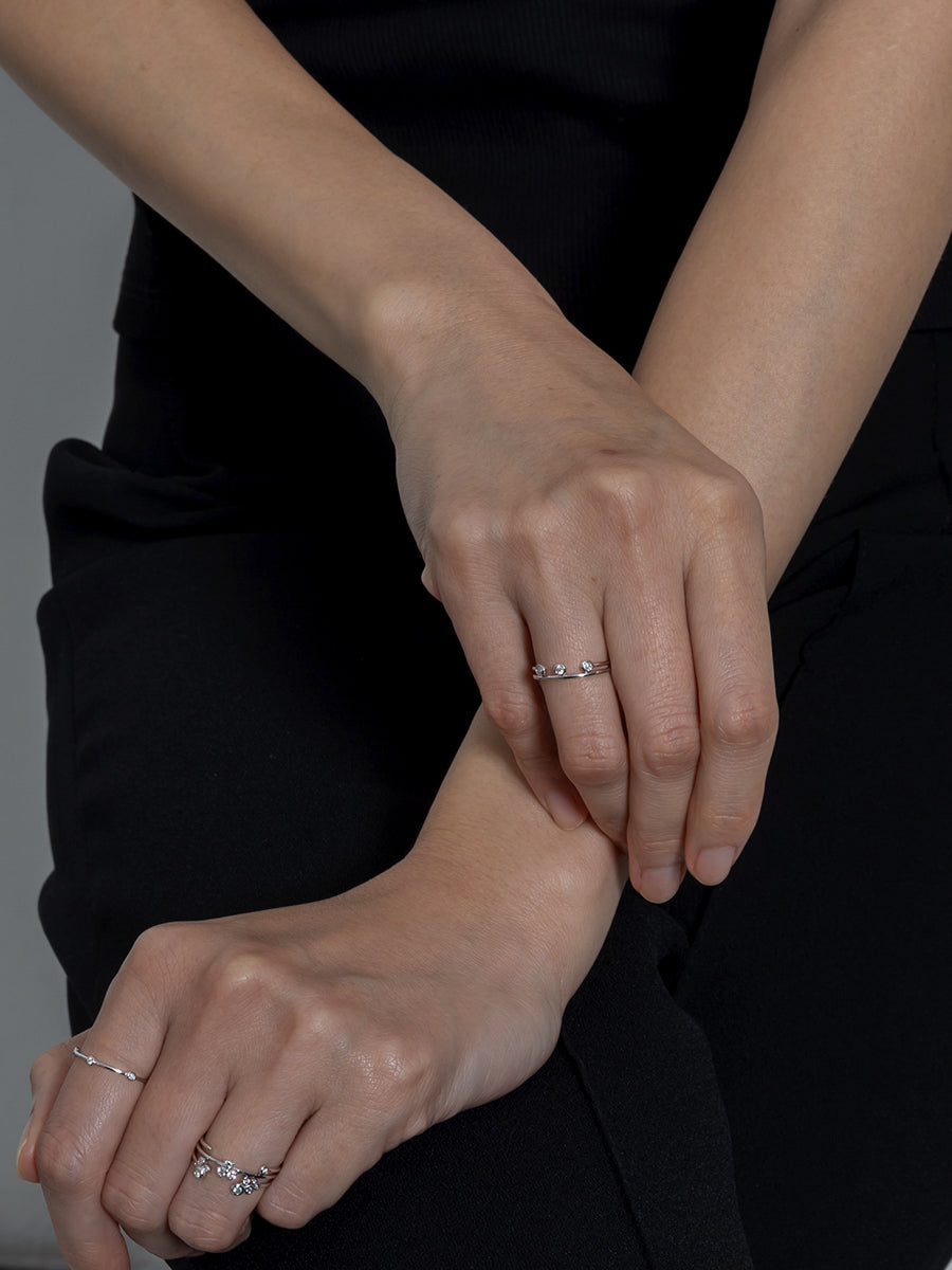 Beautitude Triangular Trio Diamond Ring