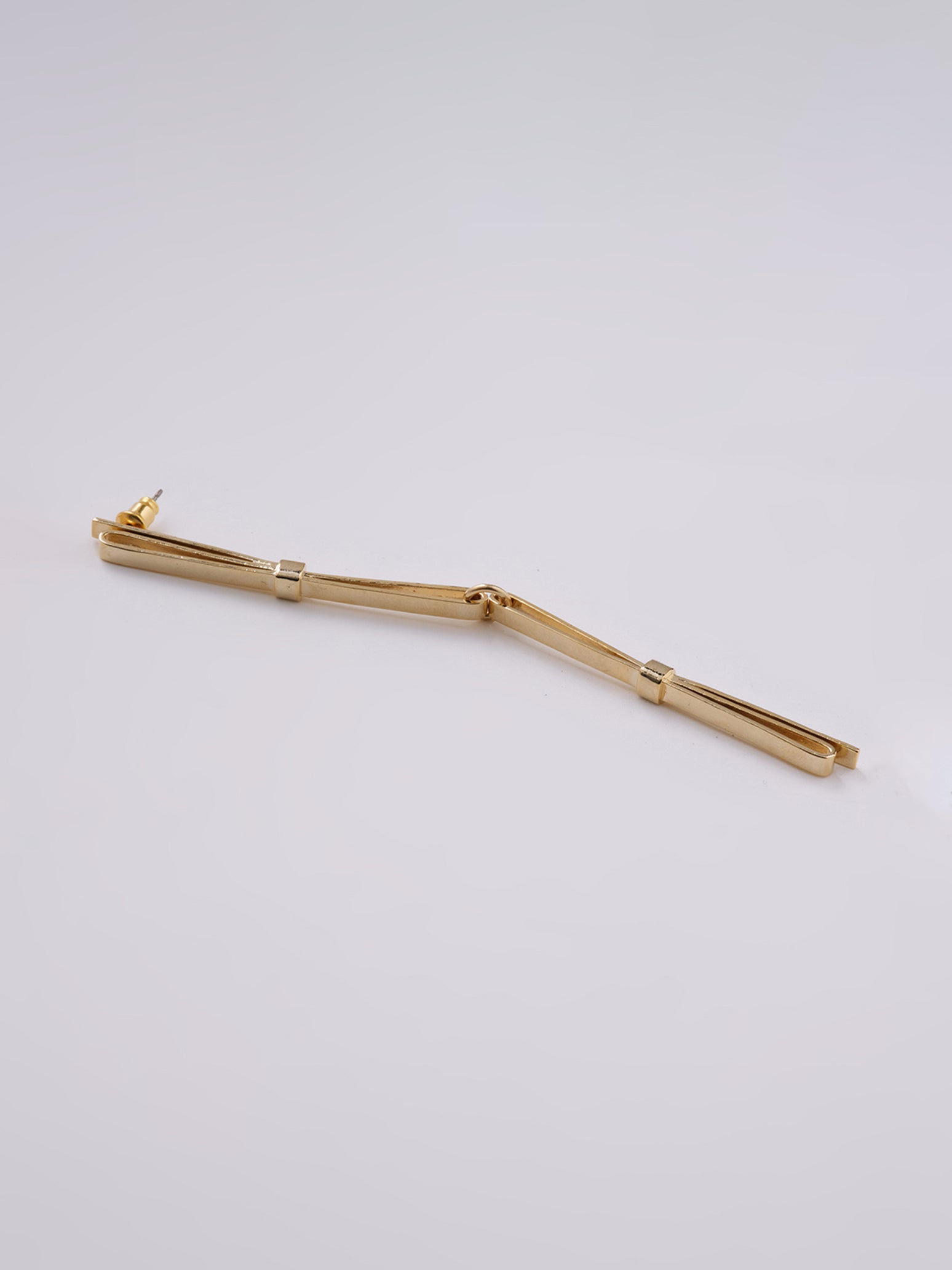 Double Linear Ribbon Earring