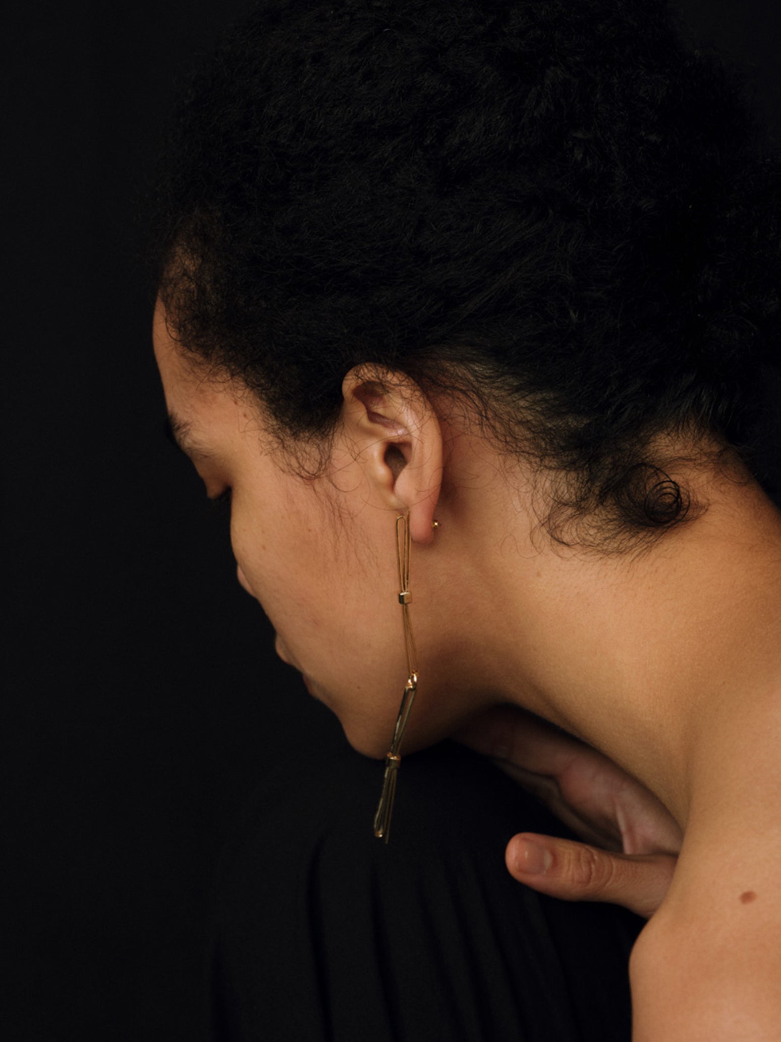 Double Linear Ribbon Earring