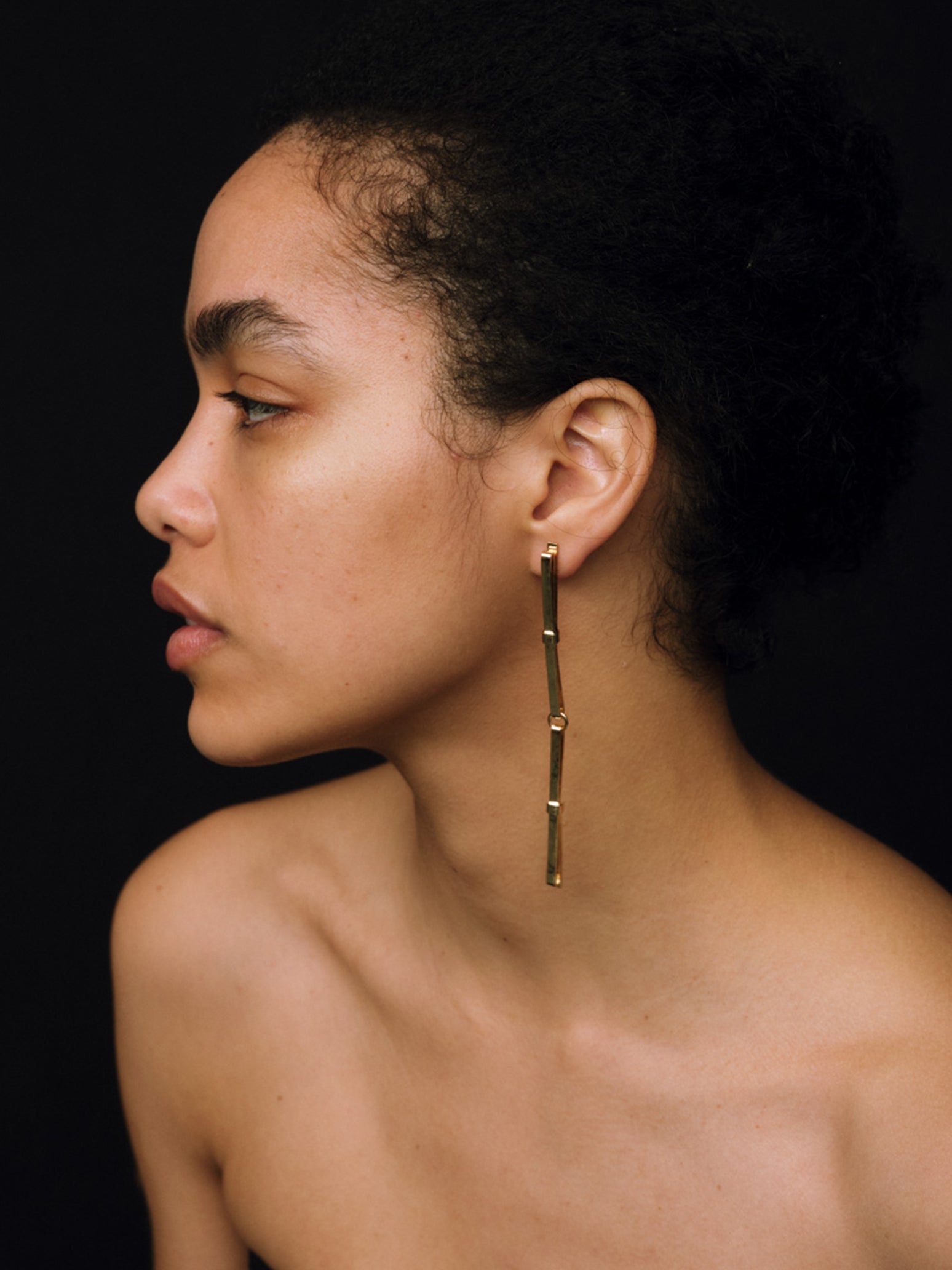 Double Linear Ribbon Earring