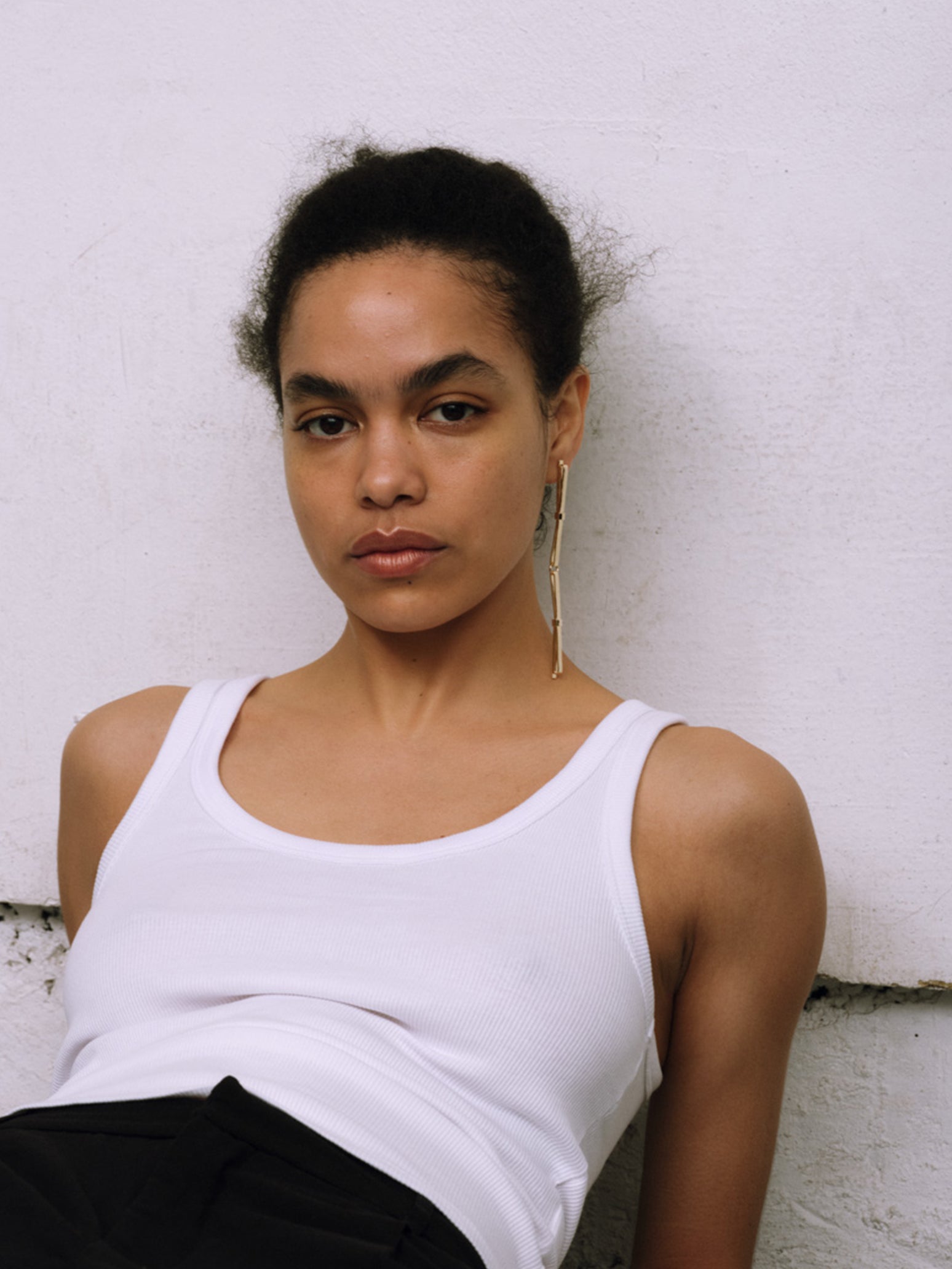 Double Linear Ribbon Earring