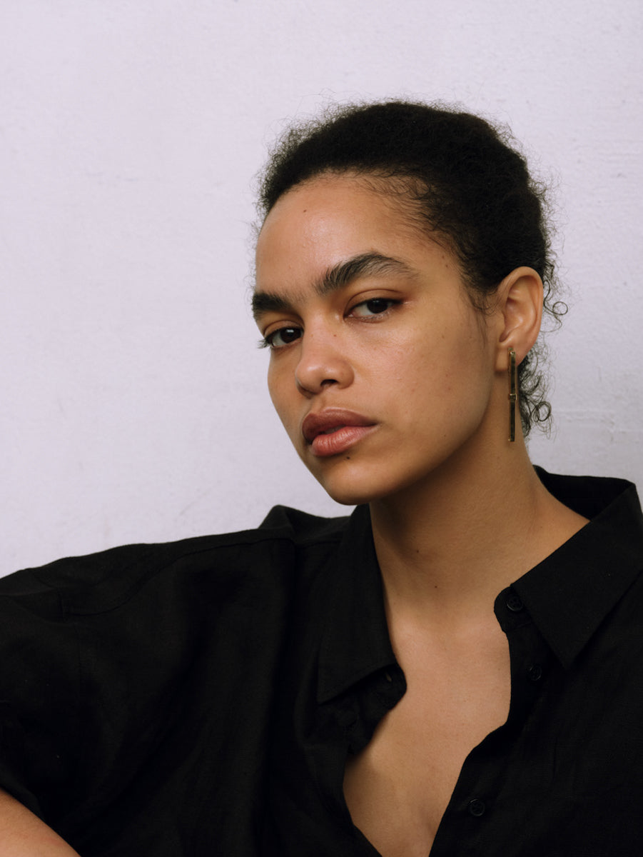 Long Linear Ribbon Earring（イヤリング/片耳）