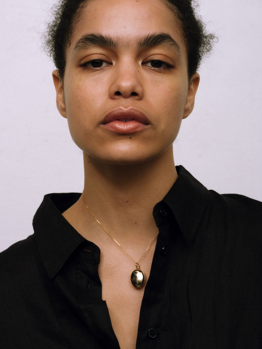 Oval Locket Necklace