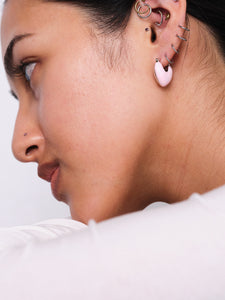 Resin Plump Hoop Earrings(pair)