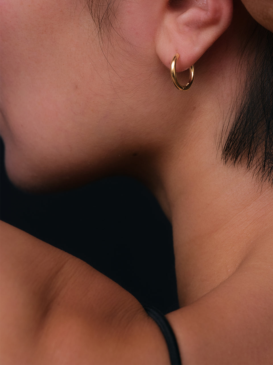 Middle Hoop Earrings 12mm