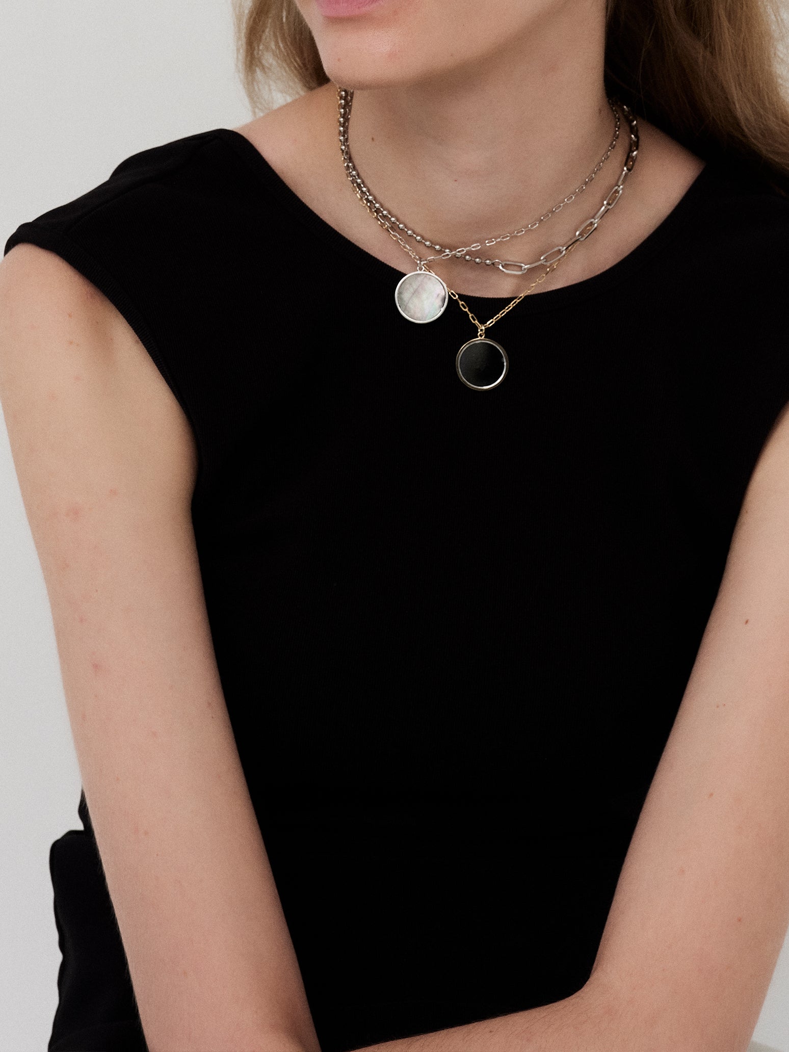 Black Shell Coin Necklace – ucalypt