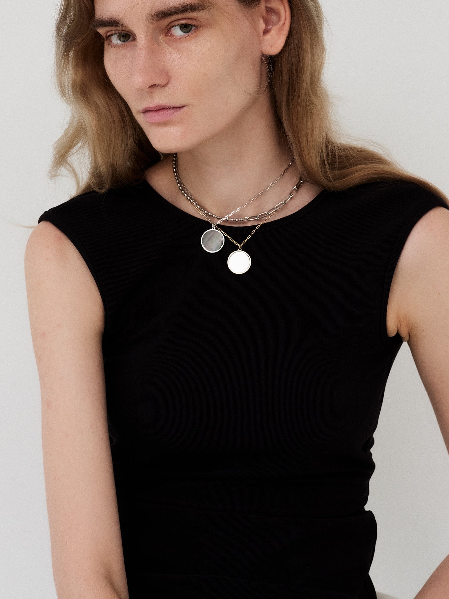 Mirror Coin Necklace