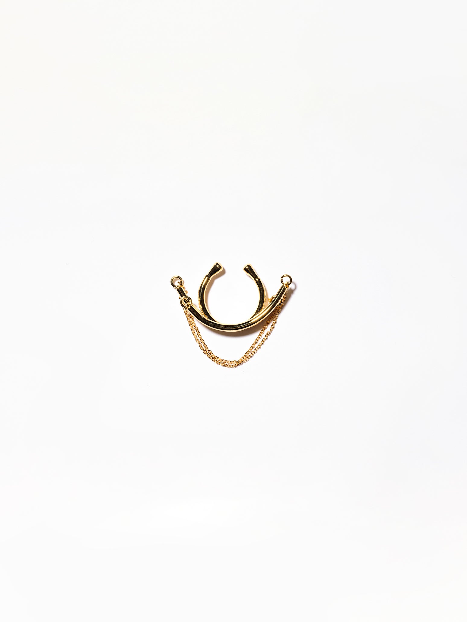 Arced Double Chain Earrings(片耳)