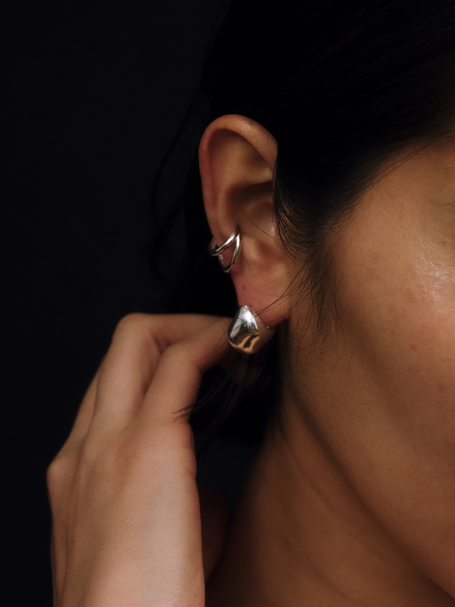 Textured Mini Hoop Earrings