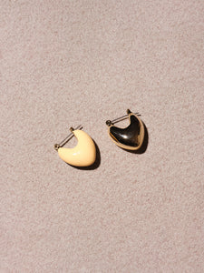 Resin Plump Hoop Earrings(pair)
