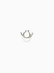 Arced Double Chain Earrings(片耳)