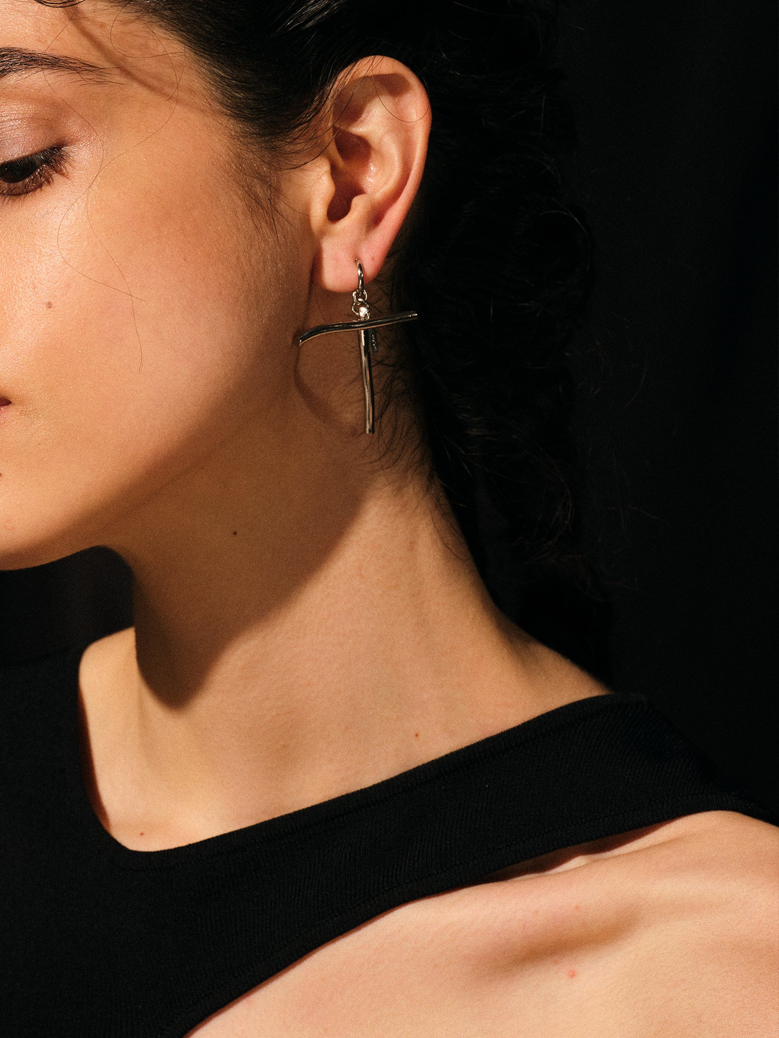 Initial Ring Earring(片耳)