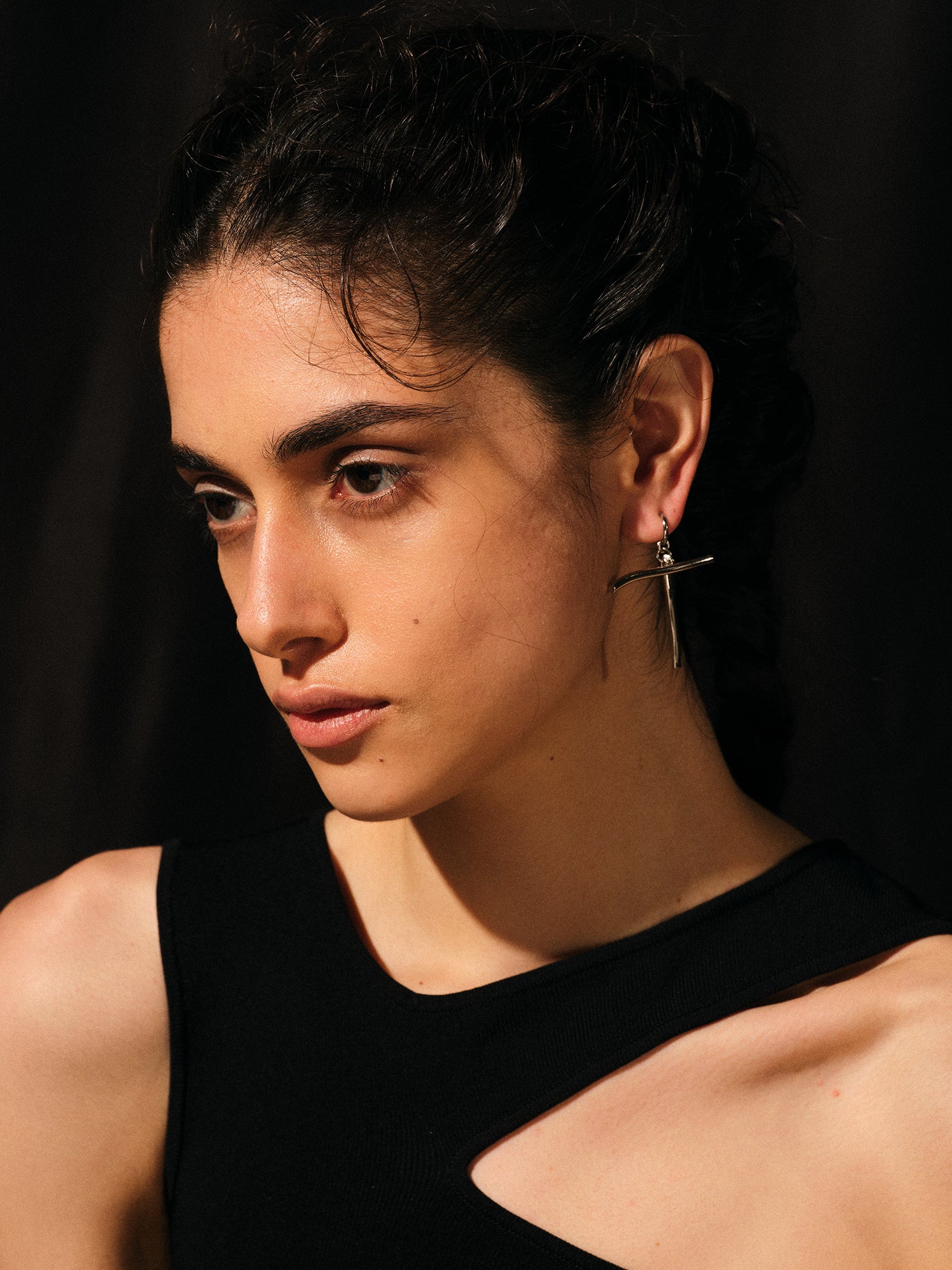 Initial Ring Earring(片耳)