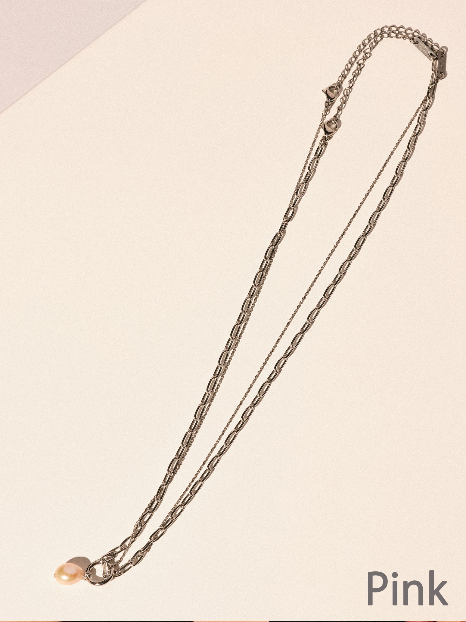 Allergy-Free】Pearl double chain necklace ( 2022 HOLIDAY LIMITED