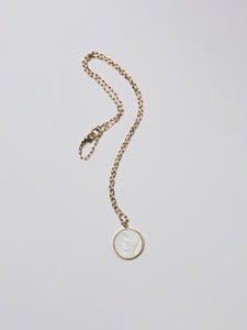 White Shell Coin Necklace