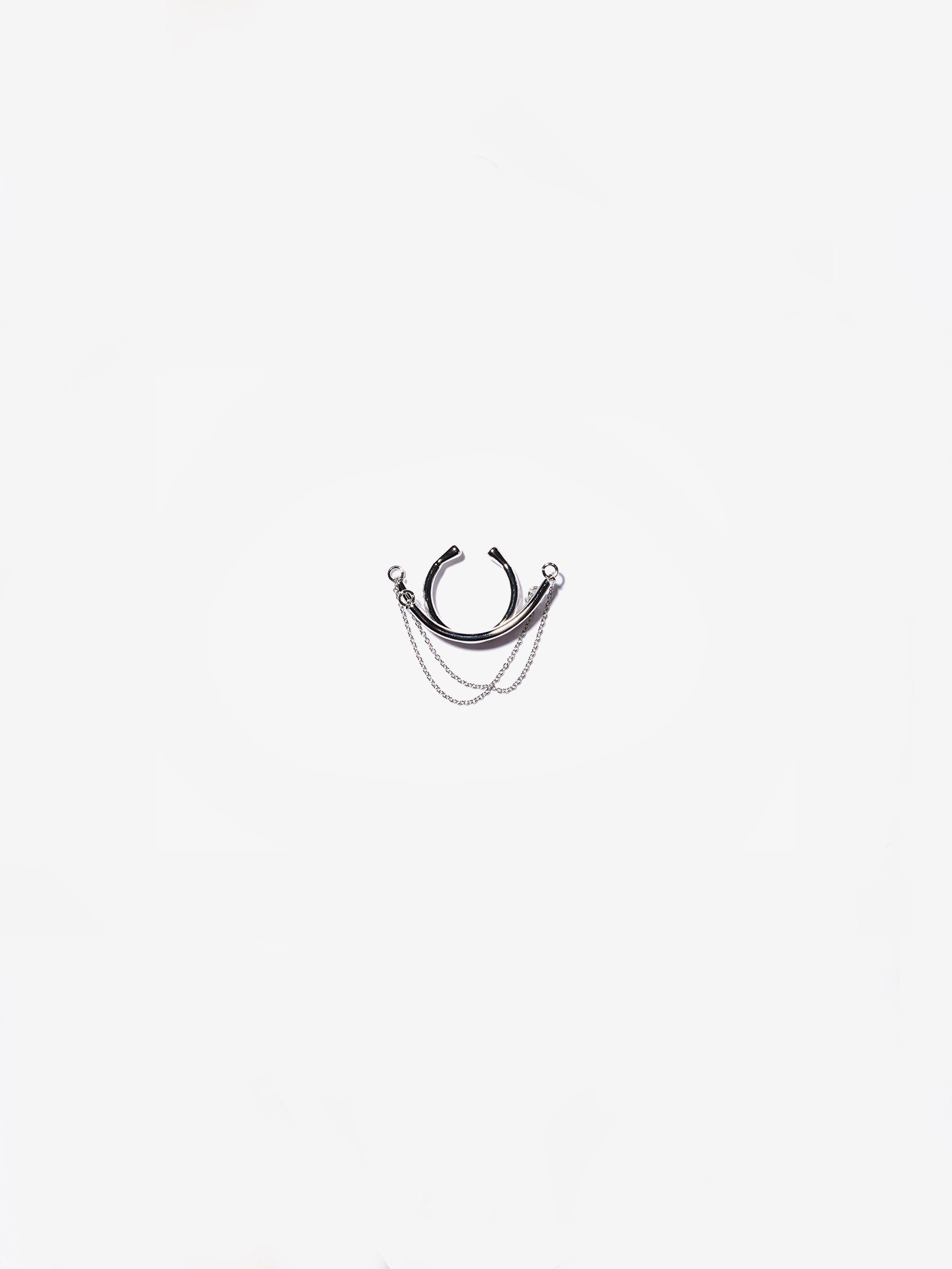 Arced Double Chain Earrings(片耳)