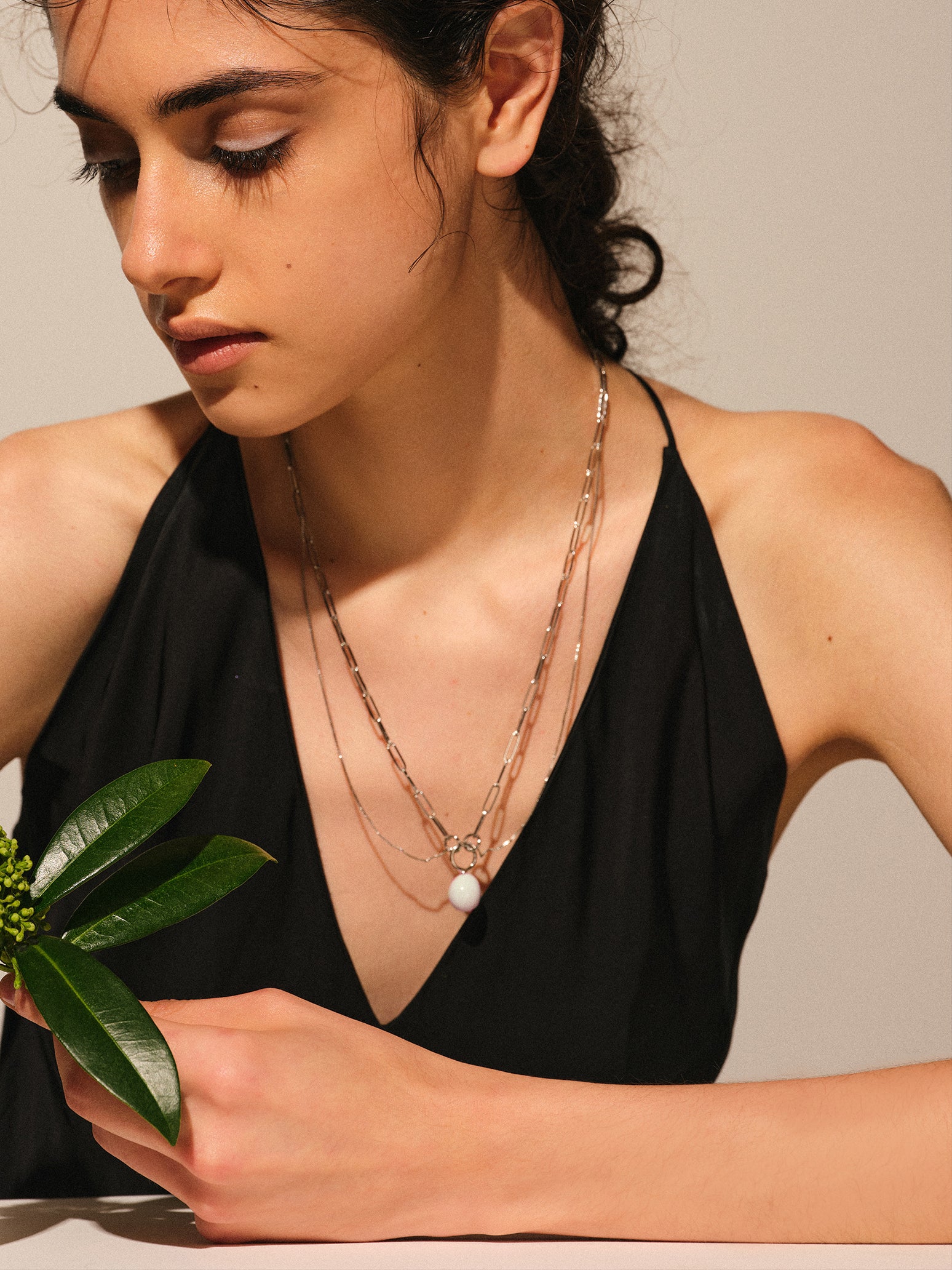 Pearl & Resin necklace – ucalypt