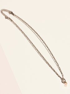 Pearl double chain necklace (2022 HOLIDAY LIMITED)